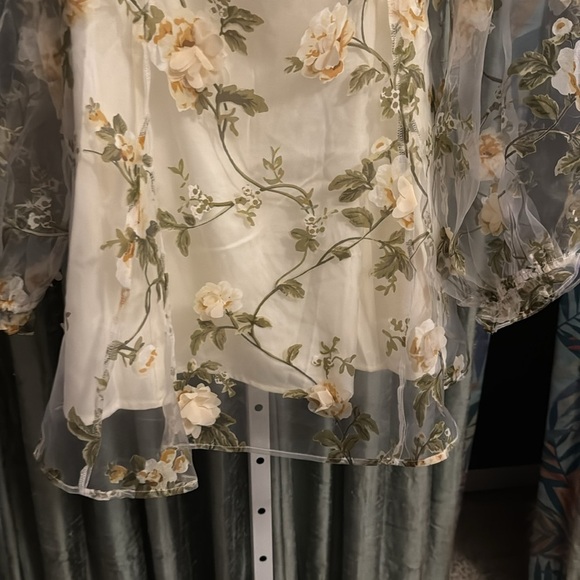 NWT Medium Dolls Kill Sugar Thrillz Yellow Organza Dress Floral Bridal Party - Picture 2 of 6